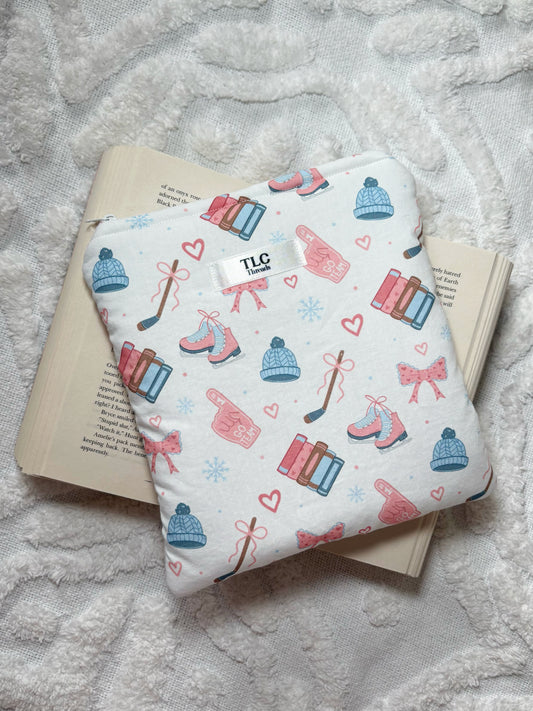 Ice Hockey Romance kindle sleeve - ‘Pucks & Plot Twists’